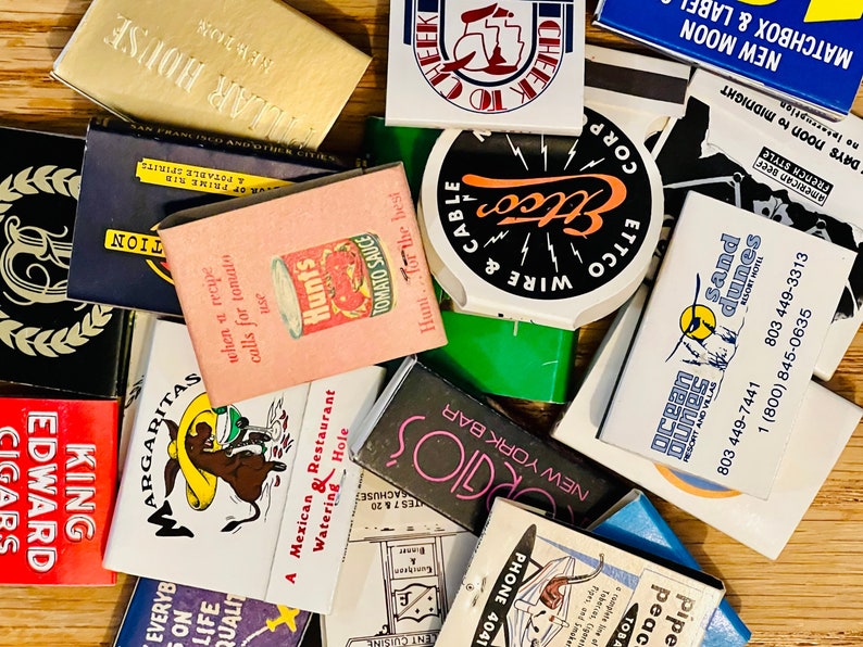 NEW Vintage Matchbooks **Several Lot Quantities Available** Unstruck and Unused Matchbooks & Matchboxes for Display and Shadowbox Projects!