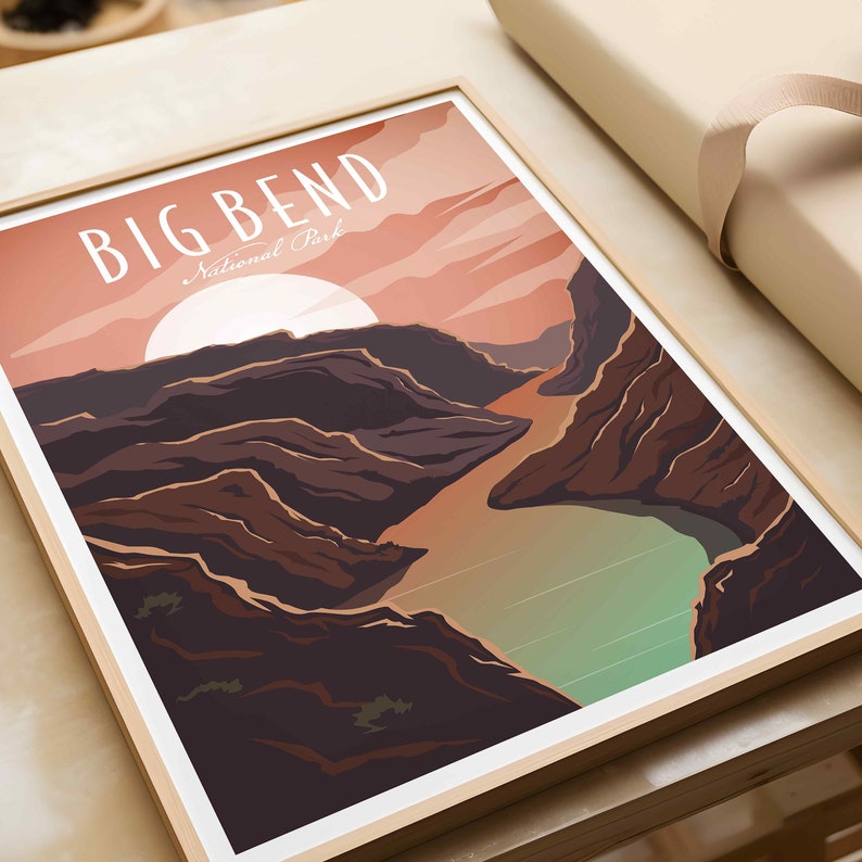 Big Bend National Park Poster | National Park Print | National Park Art | Travel Poster | Wall Art | Art Print | Home Decor