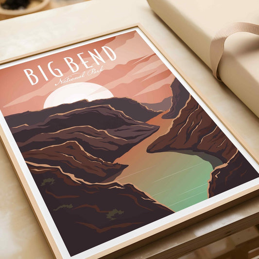 Big Bend National Park Poster | National Park Print | National Park Art | Travel Poster | Wall Art | Art Print | Home Decor